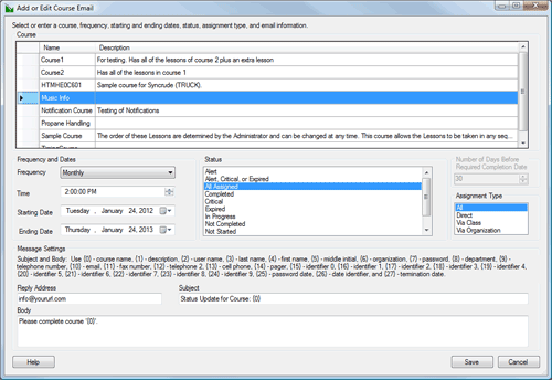 Tracker Scheduler